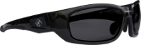 BANDIT III SAFETY GLASSES MAV BLACK WITH ANTI-REFLECTIVE SMOKE LENS